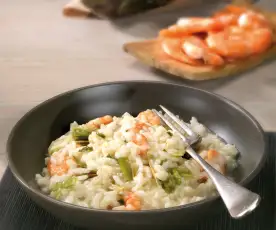 Risotto gamberi e carciofi