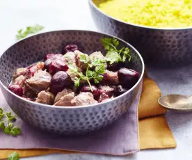 Tajine d'agneau aux cerises