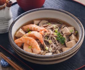 豆腐鮮蝦蕎麥湯麵