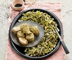 Lombinho de porco com salada primavera