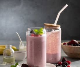 Batido de yogurt y frutos rojos