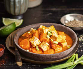 Curry au tofu fumé  