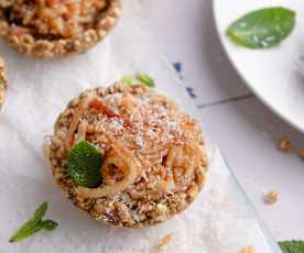 Gluten Free Spiralized Raw Apple Tarts