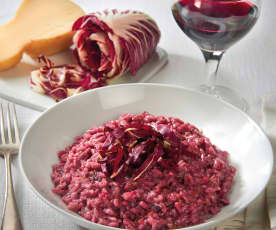 Risotto viola al radicchio e scamorza