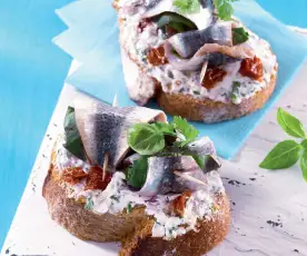 Juin - Sardines vapeur en tartinade de chèvre