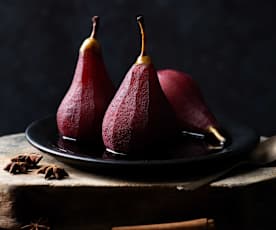Pere al vino rosso a Cottura Lenta