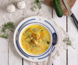 Zupa ogórkowa ze świeżych ogórków (TM5)
