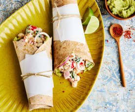 Gemüse-Avocado-Wraps