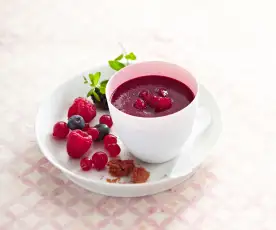 Soupe de fruits rouges