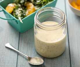 Orangen-Mohn-Joghurt Dressing