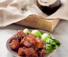 Stewed Pork Belly With Rose Wine