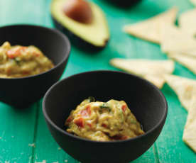 Pão de alho com guacamole