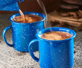 Chocolate caliente con chipotle