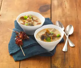 Soupe aux champignons des bois