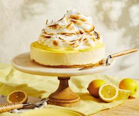 Lemon meringue ice-cream cake