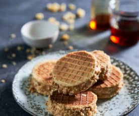 Sanduíches de gelado de gengibre e caramelo