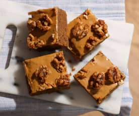 Gluten-free Coffee and Walnut Cake Traybake