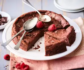 Fondant chocolat-framboise végétalien