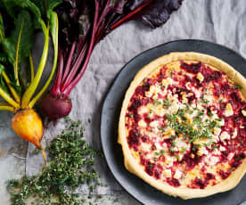 Tarte de beterraba e feta