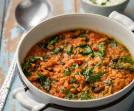 Coconut and Spinach Dahl