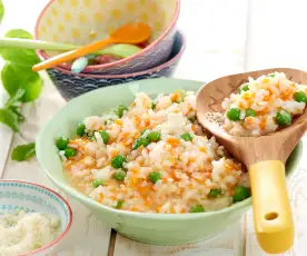 Risotto aux petits pois-carotte