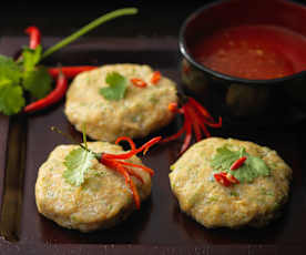 Dampede thailandske fiskekager