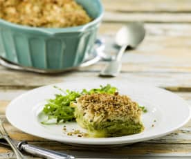 Bacalhau no forno com esparregado de brócolos