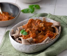 Gluten-free Tagliatelle with Veggie Ragout