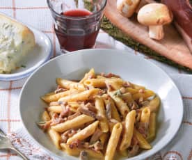 Penne risottate funghi e speck