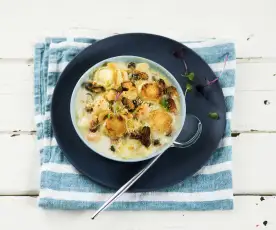 Cassolette de fruits de mer au chèvre