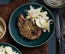 Chuletas de cerdo con ensalada de manzana (Al vacío)