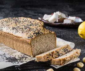 Pan de coco y nueces de macadamia