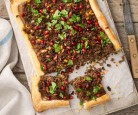 Lebanese Lamb Puff Pastry Tart