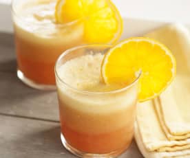 Jugo de arándanos y naranja