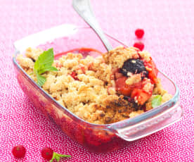 Crumble aux fruits rouges et flocons d'avoine