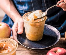 Riz au lait gratiné aux pommes