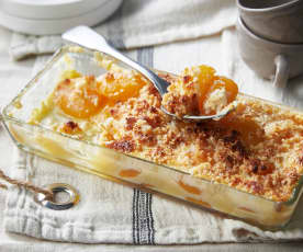 Gratin d'abricots au pralin