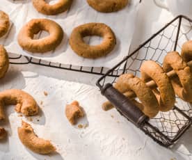 Rosquillas de espelta y queso cremoso