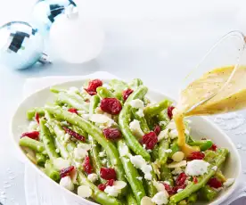 Ensalada de chauchas navideñas