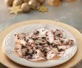 Carpaccio de pulpo