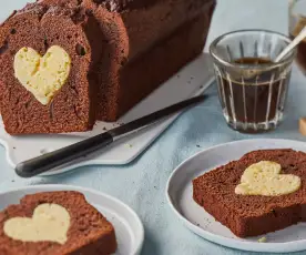 Cake au chocolat au cœur de vanille