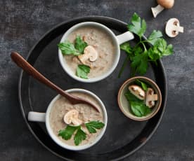 Zuppa d'orzo ai funghi