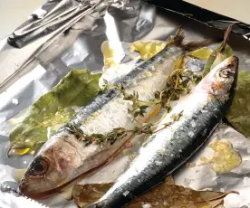 Sardinas en papillote