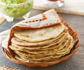 Tortillas de harina caseras