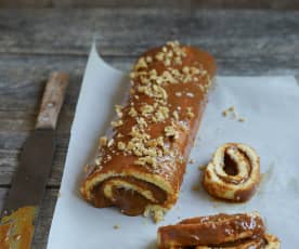 Pionono relleno de dulce de leche