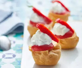 Choux vanille-fraise