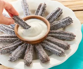 Churros de galleta de chocolate