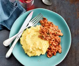 Veau bolognaise et polenta