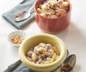 Gnocchi con cipolla rossa, mascarpone e noci