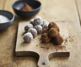 Trufas de almendra y cacao